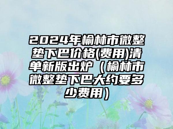 2024年榆林市微整垫下巴价格(费用)清单新版出炉(榆林市微整垫下巴大约要多少费用)