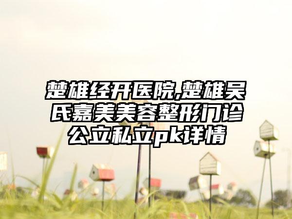 楚雄经开医院,楚雄吴氏嘉美美容整形门诊公立私立pk详情