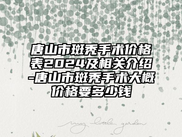 唐山市斑秃手术价格表2024及相关介绍-唐山市斑秃手术大概价格要多少钱