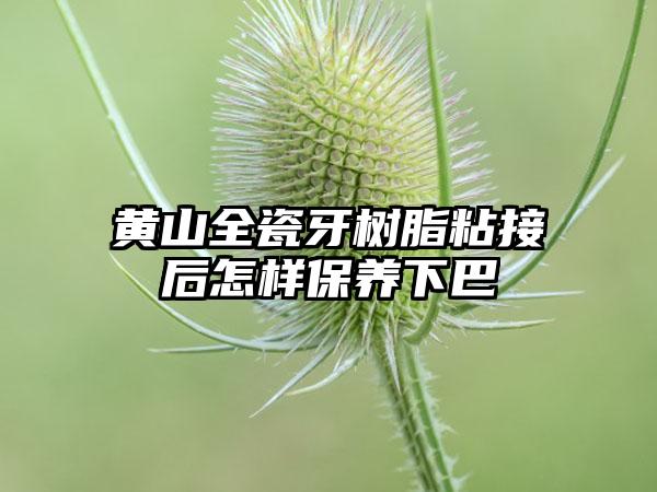 黄山全瓷牙树脂粘接后怎样保养下巴