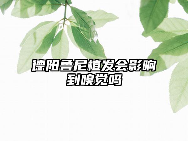 德阳鲁尼植发会影响到嗅觉吗