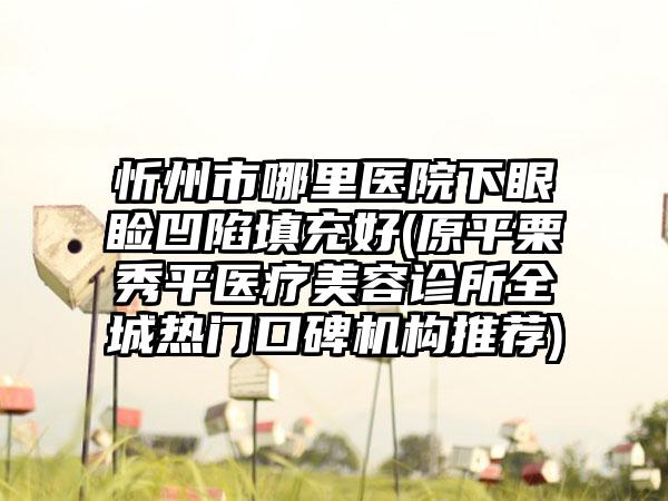 忻州市哪里医院下眼睑凹陷填充好(原平栗秀平医疗美容诊所全城热门口碑机构推荐)