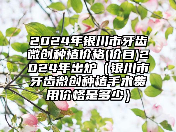 2024年银川市牙齿微创种植价格(价目)2024年出炉(银川市牙齿微创种植手术费用价格是多少)