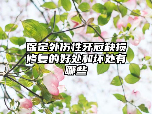 保定外伤性牙冠缺损修复的好处和坏处有哪些