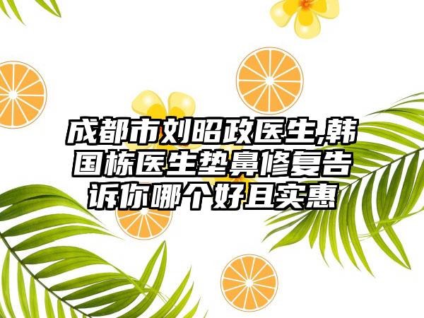 成都市刘昭政医生,韩国栋医生垫鼻修复告诉你哪个好且实惠